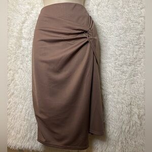 Elegant Brown Women's Pencil Skirt
